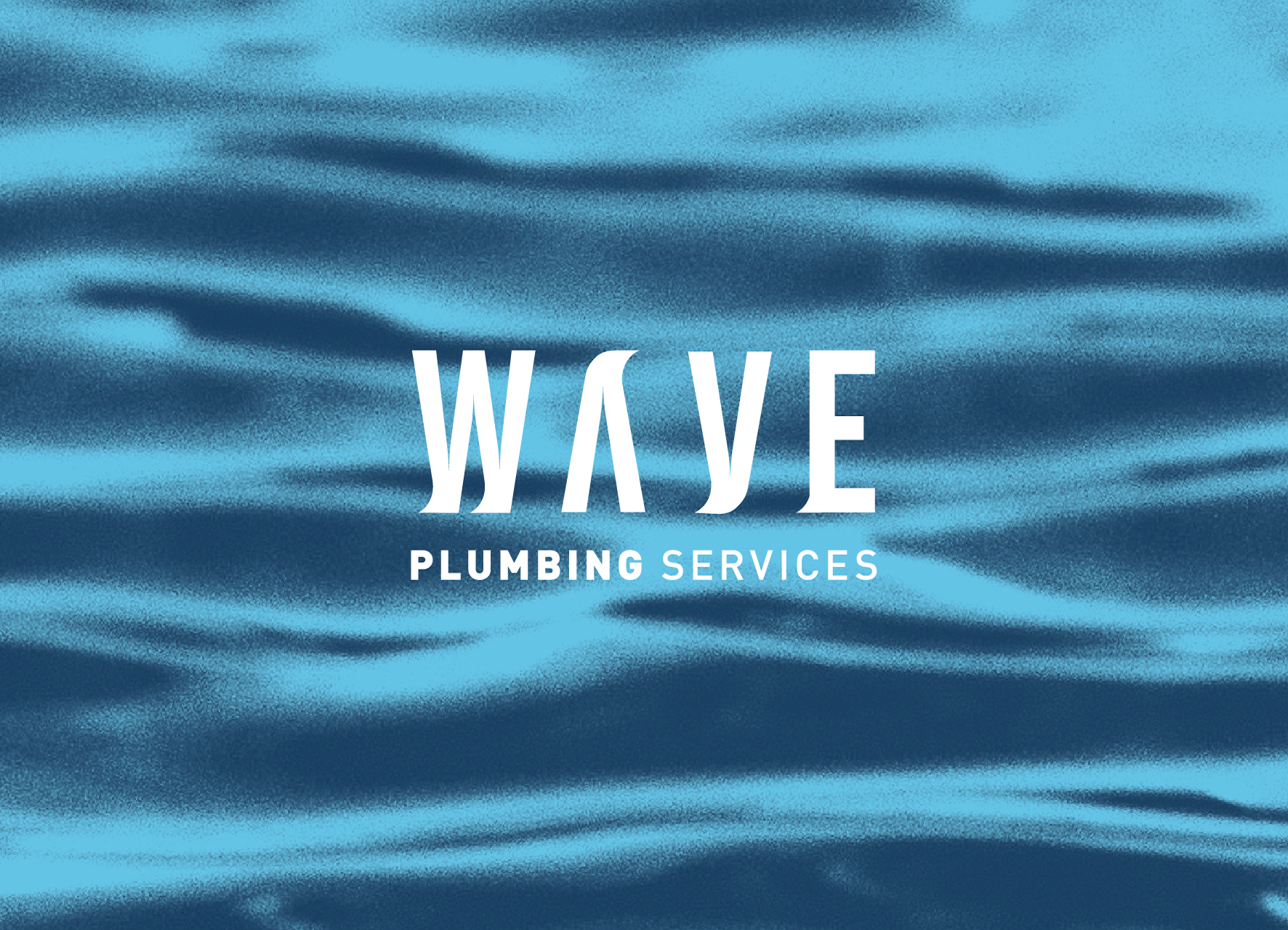 Wave Plumbing Services coastal blue branding